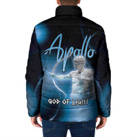 Ancient Greek Apollo Padded Jacket God Of Archery - Wonder Print Shop
