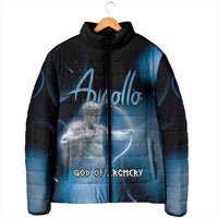 Ancient Greek Apollo Padded Jacket God Of Archery - Wonder Print Shop