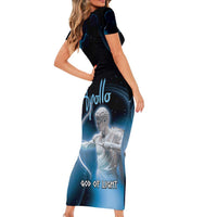 Ancient Greek Apollo Short Sleeve Bodycon Dress God Of Archery - Wonder Print Shop