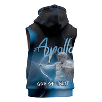 Ancient Greek Apollo Sleeveless Zip Hoodie God Of Archery - Wonder Print Shop
