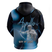 Ancient Greek Apollo Zip Hoodie God Of Archery - Wonder Print Shop
