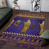 Hera Area Rug Goddess With Ancient Greek Pattern - Wonder Print Shop