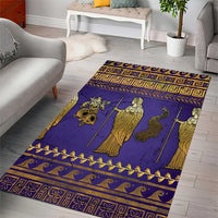Hera Area Rug Goddess With Ancient Greek Pattern - Wonder Print Shop