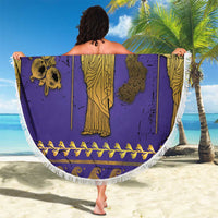 Hera Beach Blanket Goddess With Ancient Greek Pattern - Wonder Print Shop