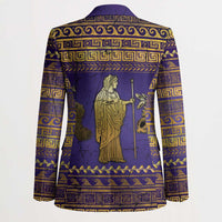 Hera Blazer Goddess With Ancient Greek Pattern - Wonder Print Shop