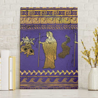 Hera Canvas Wall Art Goddess With Ancient Greek Pattern - Wonder Print Shop