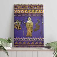 Hera Canvas Wall Art Goddess With Ancient Greek Pattern - Wonder Print Shop