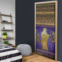 Hera Door Cover Goddess With Ancient Greek Pattern - Wonder Print Shop