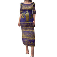 Hera Family Matching Puletasi and Hawaiian Shirt Goddess With Ancient Greek Pattern - Wonder Print Shop