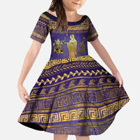 Hera Family Matching Tank Maxi Dress and Hawaiian Shirt Goddess With Ancient Greek Pattern - Wonder Print Shop