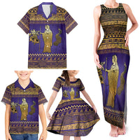 Hera Family Matching Tank Maxi Dress and Hawaiian Shirt Goddess With Ancient Greek Pattern - Wonder Print Shop