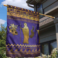 Hera Garden Flag Goddess With Ancient Greek Pattern - Wonder Print Shop
