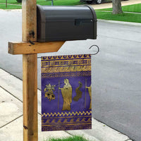 Hera Garden Flag Goddess With Ancient Greek Pattern - Wonder Print Shop