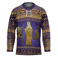 Hera Hockey Jersey Goddess With Ancient Greek Pattern - Wonder Print Shop