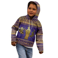 Hera Kid Hoodie Goddess With Ancient Greek Pattern - Wonder Print Shop
