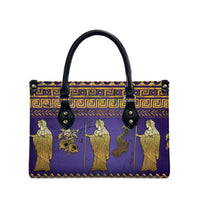 Hera Leather Bag Goddess With Ancient Greek Pattern - Wonder Print Shop