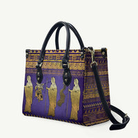 Hera Leather Bag Goddess With Ancient Greek Pattern - Wonder Print Shop
