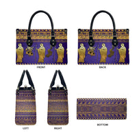 Hera Leather Bag Goddess With Ancient Greek Pattern - Wonder Print Shop