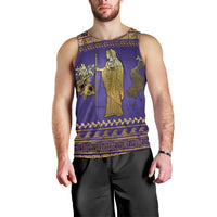 Hera Men Tank Top Goddess With Ancient Greek Pattern - Wonder Print Shop