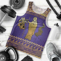 Hera Men Tank Top Goddess With Ancient Greek Pattern - Wonder Print Shop