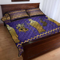 Hera Quilt Bed Set Goddess With Ancient Greek Pattern - Wonder Print Shop