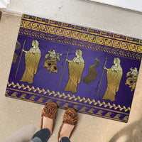 Hera Rubber Doormat Goddess With Ancient Greek Pattern - Wonder Print Shop