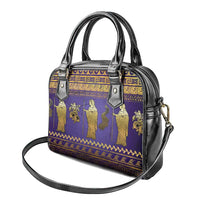 Hera Shoulder Handbag Goddess With Ancient Greek Pattern - Wonder Print Shop