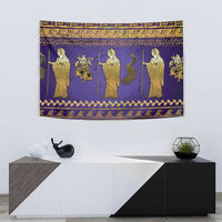 Hera Tapestry Goddess With Ancient Greek Pattern - Wonder Print Shop