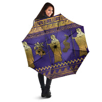 Hera Umbrella Goddess With Ancient Greek Pattern - Wonder Print Shop