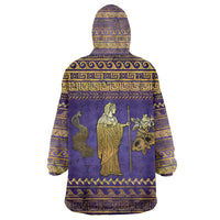Hera Wearable Blanket Hoodie Goddess With Ancient Greek Pattern - Wonder Print Shop