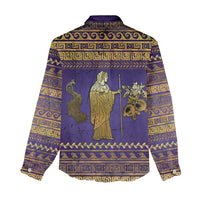 Hera Women Casual Shirt Goddess With Ancient Greek Pattern - Wonder Print Shop