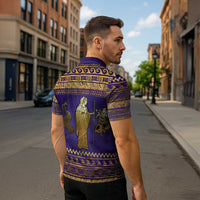 Hera Zipper Polo Shirt Goddess With Ancient Greek Pattern - Wonder Print Shop