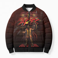Ancient Greek Ares Bomber Puffer Jacket God Of War And Courage - Wonder Print Shop