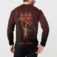Ancient Greek Ares Button Sweatshirt God Of War And Courage - Wonder Print Shop