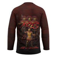 Ancient Greek Ares Hockey Jersey God Of War And Courage - Wonder Print Shop