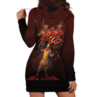 Ancient Greek Ares Hoodie Dress God Of War And Courage - Wonder Print Shop