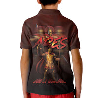 Ancient Greek Ares Kid Polo Shirt God Of War And Courage - Wonder Print Shop