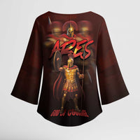 Ancient Greek Ares Kimono Sleeve Blouse God Of War And Courage - Wonder Print Shop
