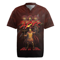 Ancient Greek Ares Rugby Jersey God Of War And Courage - Wonder Print Shop