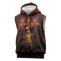 Ancient Greek Ares Sleeveless Hoodie God Of War And Courage - Wonder Print Shop