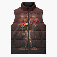 Ancient Greek Ares Sleeveless Puffer Jacket God Of War And Courage - Wonder Print Shop