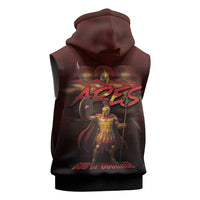Ancient Greek Ares Sleeveless Zip Hoodie God Of War And Courage - Wonder Print Shop