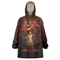 Ancient Greek Ares Wearable Blanket Hoodie God Of War And Courage - Wonder Print Shop