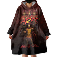 Ancient Greek Ares Wearable Blanket Hoodie God Of War And Courage - Wonder Print Shop