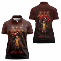 Ancient Greek Ares Women Polo Shirt God Of War And Courage - Wonder Print Shop