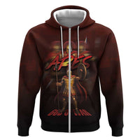 Ancient Greek Ares Zip Hoodie God Of War And Courage - Wonder Print Shop