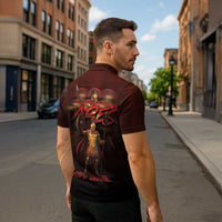 Ancient Greek Ares Zipper Polo Shirt God Of War And Courage - Wonder Print Shop