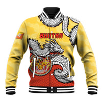 Personalized Bhutan Baseball Jacket Druk Thunder Dragon Pattern