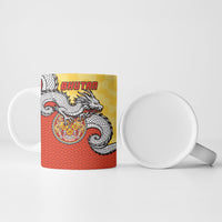 Personalized Bhutan Ceramic Mug Druk Thunder Dragon Pattern