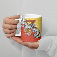 Personalized Bhutan Ceramic Mug Druk Thunder Dragon Pattern